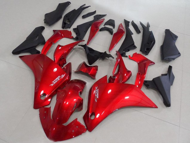 Rabatt Honda CBR250RR Motorrad Verkleidung 2011-2015 - Rot Matt Schwarz