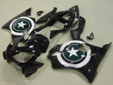 Rabatt Honda CBR600 F4i Motorrad Verkleidung 2001-2003 - Weiss Glanzendes Schwarz Stern