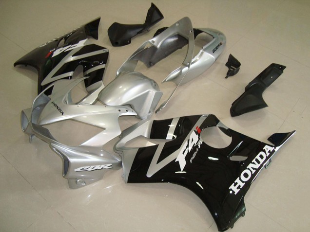 Rabatt Honda CBR600 F4i Motorrad Verkleidung 2004-2007 - Silber Glanzendes Schwarz