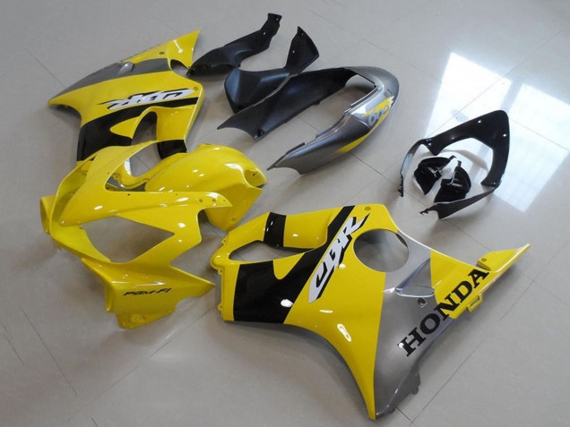 Rabatt Honda CBR600 F4i Motorrad Verkleidung 2004-2007 - Gelb Silber Glanzendes Schwarz