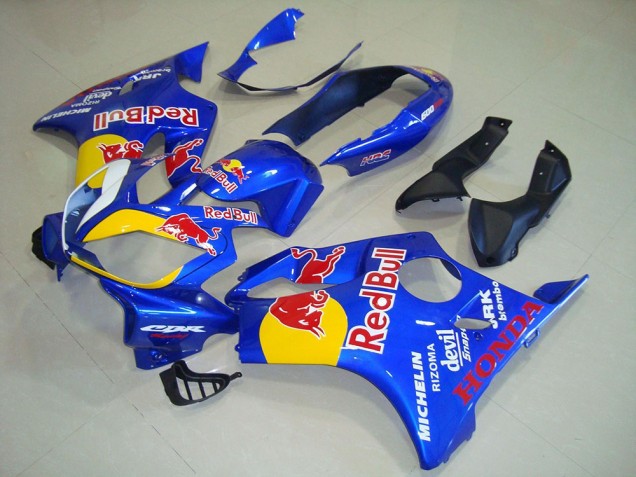 Rabatt Honda CBR600 F4i Motorrad Verkleidung 2004-2007 - Blau Gelb Red Bull
