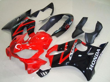 Rabatt Honda CBR600 F4i Motorrad Verkleidung Kit 2004-2007 - Rot Glanzendes Schwarz