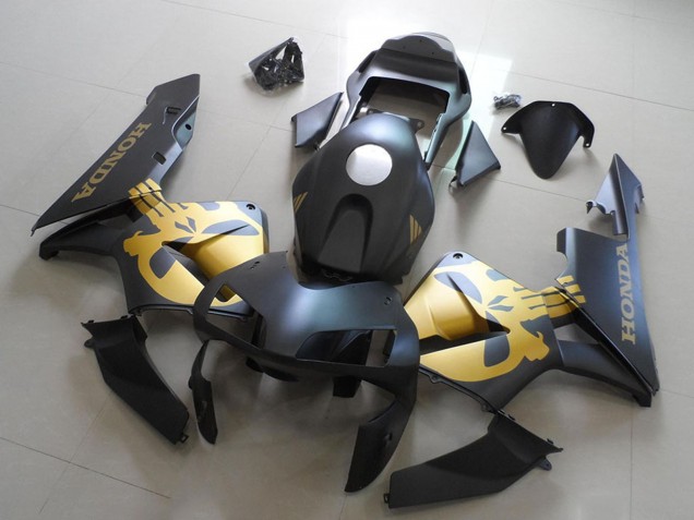 Rabatt Honda CBR600RR Motorrad Verkleidung 2003-2004 - Matt Schwarz Gold