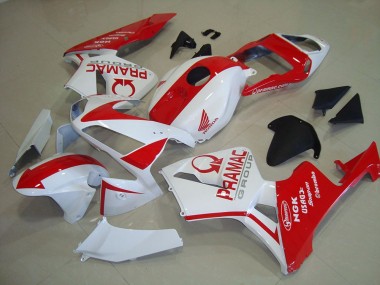 Rabatt Honda CBR600RR Motorrad Verkleidung 2003-2004 - Weiss Rot Pramac
