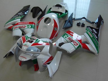 Rabatt Honda CBR600RR Motorrad Verkleidung 2005-2006 - Weiss Rot Grun Castrol 38
