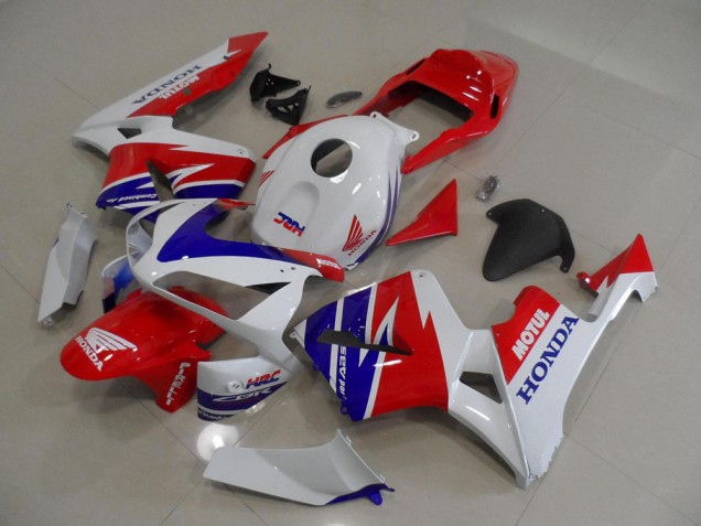 Rabatt Honda CBR600RR Motorrad Verkleidung 2005-2006 - Weiss Rot Blau Motul HRC