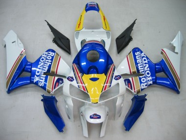 Rabatt Honda CBR600RR Motorrad Verkleidung 2005-2006 - Blau Weiss Gelb Rothmans