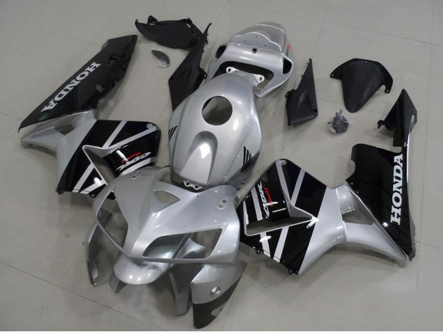 Rabatt Honda CBR600RR Motorrad Verkleidung 2005-2006 - Silber Glanzendes Schwarz