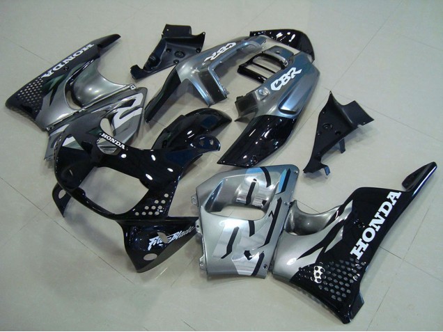 Rabatt Honda CBR900RR 893 Motorrad Verkleidung 1996-1997 - Silber Glanzendes Schwarz
