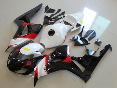 Rabatt Honda CBR1000RR Motorrad Verkleidung 2006-2007 - Weiss Rot Glanzendes Schwarz