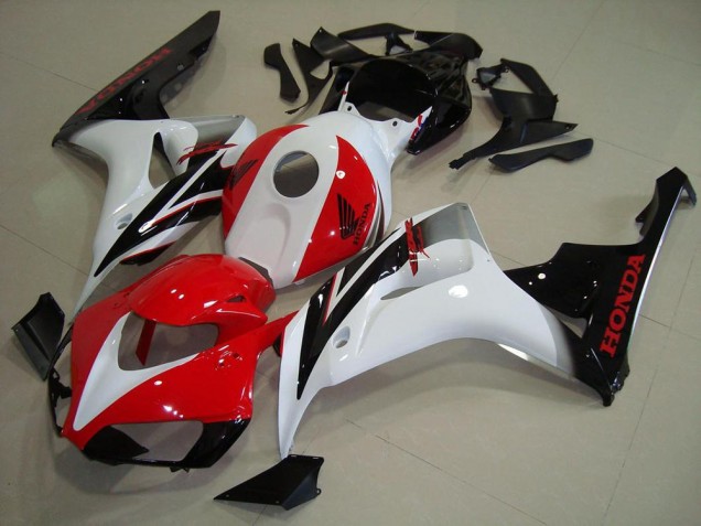 Rabatt Honda CBR1000RR Motorrad Verkleidungen Kit 2006-2007 - Weiss Rot Glanzendes Schwarz