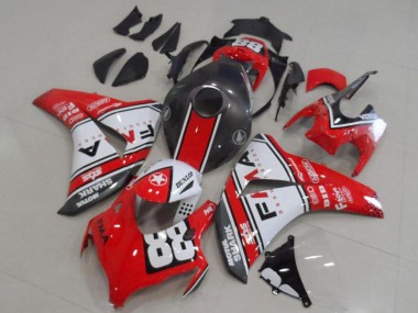Rabatt Honda CBR1000RR Motorrad Verkleidung 2008-2011 - Weiss Rot Matt Schwarz Dunlop Fiamm 88