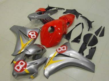 Rabatt Honda CBR1000RR Motorrad Verkleidung 2008-2011 - Silber Rot Gelb 8