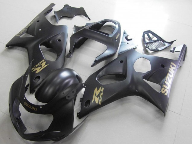 Rabatt Suzuki GSXR 1000 Motorrad Verkleidung 2000-2002 - Matt Schwarz Gold Aufkleber