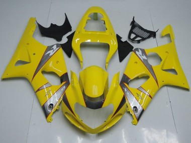 Rabatt Suzuki GSXR 1000 Motorrad Verkleidung 2000-2002 - Gelb Silber Grau
