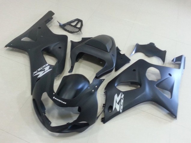 Rabatt Suzuki GSXR 1000 Motorrad Verkleidung 2000-2002 - Matt Schwarz Silber Aufkleber