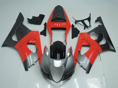 Rabatt Suzuki GSXR 1000 Motorrad Verkleidung 2003-2004 - Rot Silber Schwarz