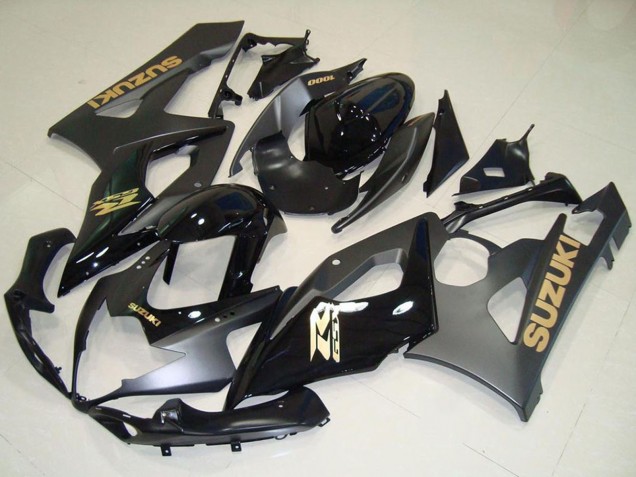 Rabatt Suzuki GSXR 1000 Motorrad Verkleidung 2005-2006 - Glanzendes Schwarz Matt Schwarz Gold Aufkleber