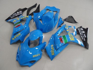 Rabatt Suzuki GSXR 1000 Motorrad Verkleidung 2007-2008 - Blau Gelb Schwarz Rizla Rennen