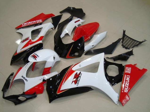Rabatt Suzuki GSXR 1000 Motorrad Verkleidung Kit 2007-2008 - Weiss Rot Schwarz