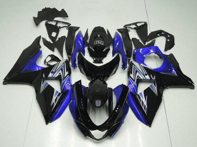 Rabatt Suzuki GSXR 1000 Motorrad Verkleidung 2009-2016 - Glanzendes Schwarz Blau