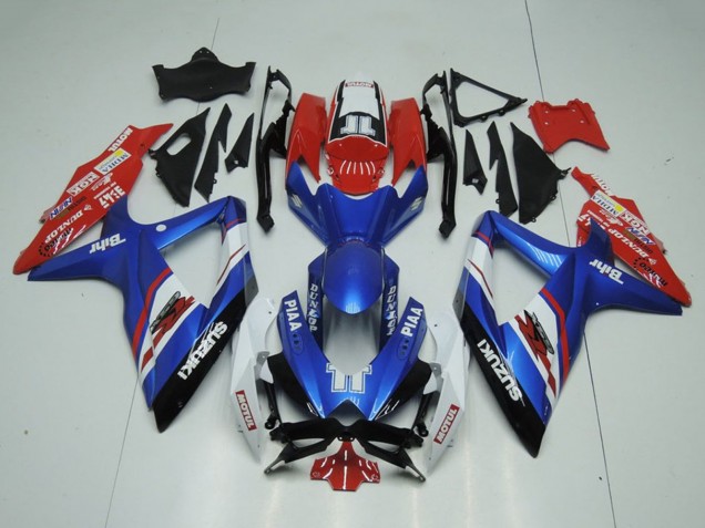 Rabatt Suzuki GSXR 1000 Motorrad Verkleidung 2009-2016 - Blau Rot Weiss Piaa Motul