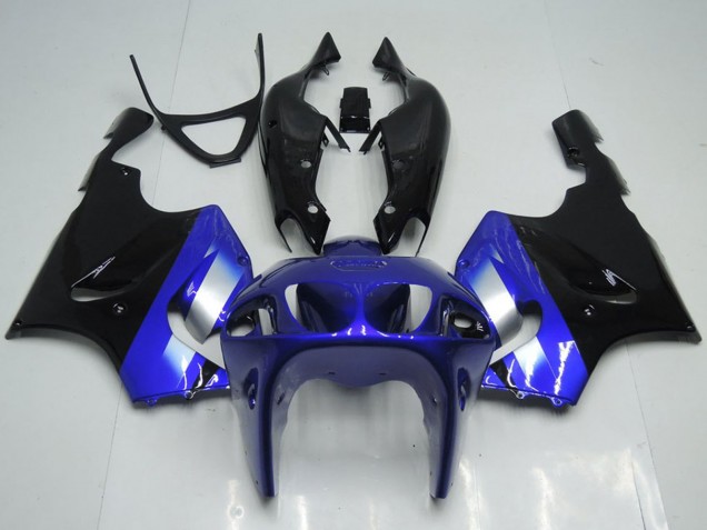Rabatt Kawasaki ZX7R Motorrad Verkleidung 1996-2003 - Blau Silber Glanzendes Schwarz