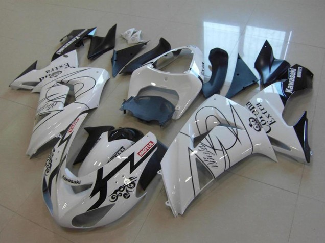 Rabatt Kawasaki ZX10R Motorrad Verkleidung 2006-2007 - Weiss Schwarz Rot Motul Corona Extra