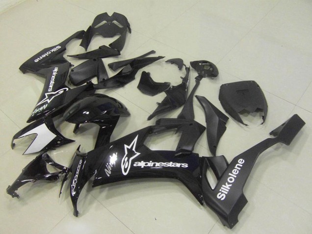 Rabatt Kawasaki ZX10R Motorrad Verkleidung 2008-2010 - Glanzendes Schwarz Silkolene Stern