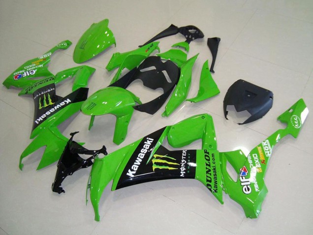 Rabatt Kawasaki ZX10R Motorrad Verkleidung 2008-2010 - Grun Glanzendes Schwarz Gelb Monster