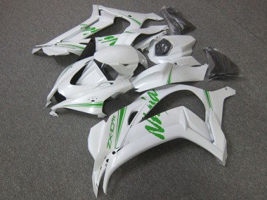 Rabatt Kawasaki ZX10R Motorrad Verkleidung 2016-2020 - Perl Weiss Grun