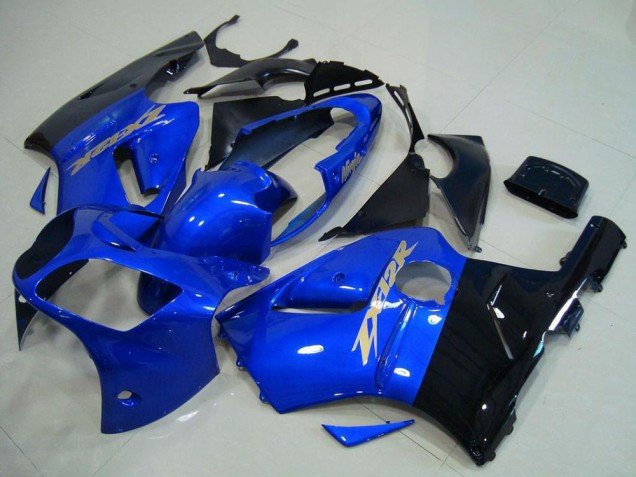 Rabatt Kawasaki ZX12R Motorrad Verkleidung 2000-2001 - Blau Glanzendes Schwarz