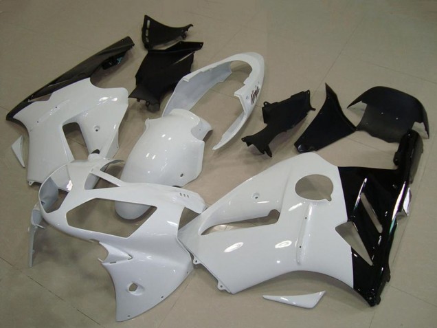 Rabatt Kawasaki ZX12R Motorrad Verkleidung 2002-2006 - Weiss Glanzendes Schwarz