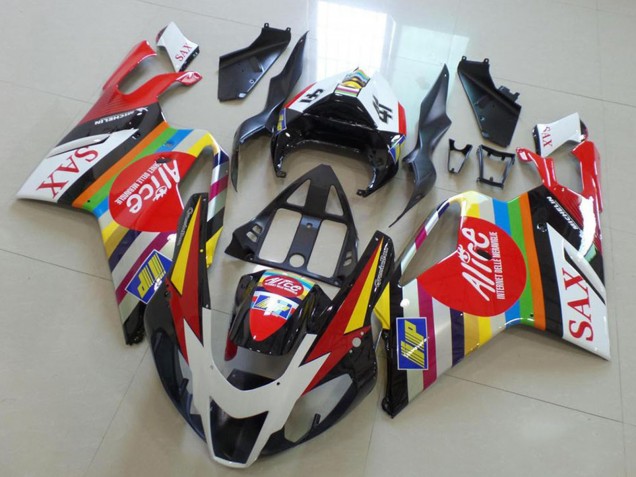 Rabatt Aprilia RSV1000 Motorrad Verkleidung 2003-2006 - Weiss Rot Schwarz Grun Gelb Alice Sax