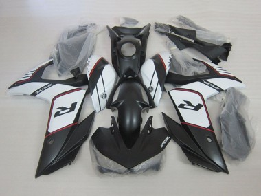 Rabatt Yamaha YZF R3 Motorrad Verkleidung 2015-2018 - Weiss Matt Schwarz