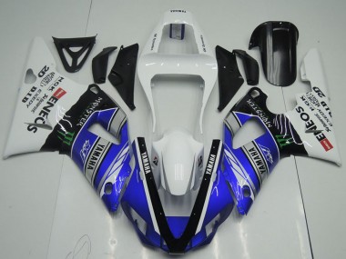 Rabatt Yamaha YZF R1 Motorrad Verkleidung 2000-2001 - Weiss Blau Schwarz ENEOS Monster