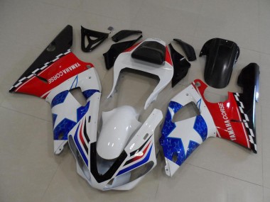 Rabatt Yamaha YZF R1 Motorrad Verkleidung 2000-2001 - Weiss Rot Blau Schwarz Corse