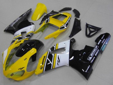 Rabatt Yamaha YZF R1 Motorrad Verkleidung 2000-2001 - Gelb Weiss Schwarz Jubilaum Motul Michelin