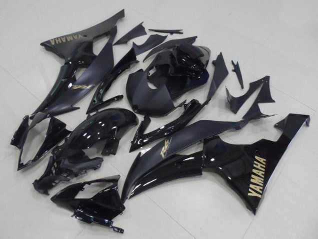 Rabatt Yamaha YZF R6 Motorrad Verkleidung 2008-2016 - Glanzendes Schwarz Matt Schwarz Gold Aufkleber