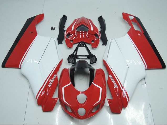 Rabatt Ducati 999 Motorrad Verkleidung 2005-2006 - Weiss Rot Glanzendes Schwarz