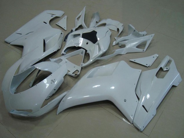 Rabatt Ducati 848 1098 1198 Motorrad Verkleidung 2007-2014 - Glanzendes Weiss