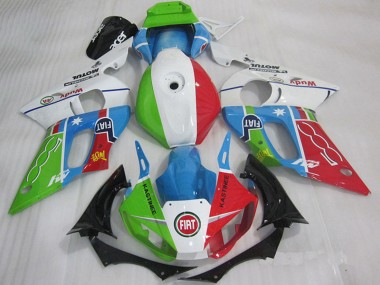 Rabatt Yamaha YZF R6 Motorrad Verkleidung 1998-2002 - Weiss Blau Grun Rot Fiat Kastinee