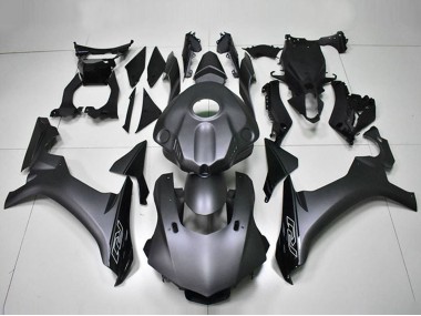 Rabatt Yamaha YZF R1 Motorrad Verkleidung 2015-2019 - Matt Schwarz Glanzendes Schwarz