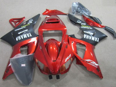 Rabatt Yamaha YZF R1 Motorrad Verkleidung 1998-1999 - Rot Schwarz Weiss Aufkleber