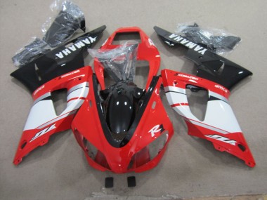 Rabatt Yamaha YZF R1 Motorrad Verkleidung 1998-1999 - Rot Weiss Silber Glanzendes Schwarz