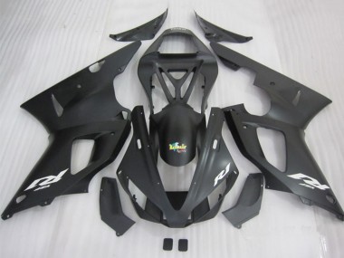 Rabatt Yamaha YZF R1 Motorrad Verkleidung 2000-2001 - Matt Schwarz Weiss Aufkleber