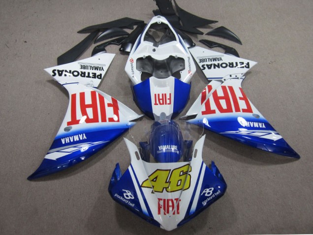 Rabatt Yamaha YZF R1 Motorrad Verkleidung 2009-2011 - Weiss Blau Rot Fiat 46