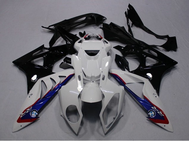 Rabatt BMW S1000RR Motorrad Verkleidung 2009-2014 - Weiss Blau Glanzendes Schwarz