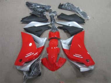 Rabatt Honda CBR125R Motorrad Verkleidung 2011-2016 - Silber Rot Matt Schwarz