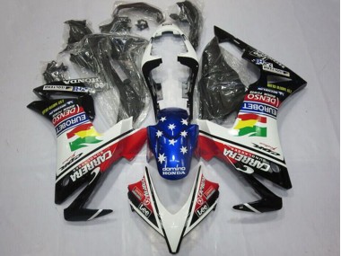 Rabatt Honda CBR500R Motorrad Verkleidung 2013-2015 - Weiss Rot Blau Glanzendes Schwarz Stern Carrera Lee Denso EuroBet